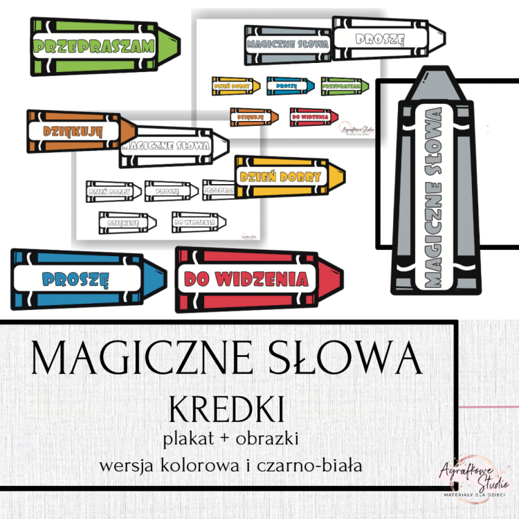 magiczne słowa - kredki