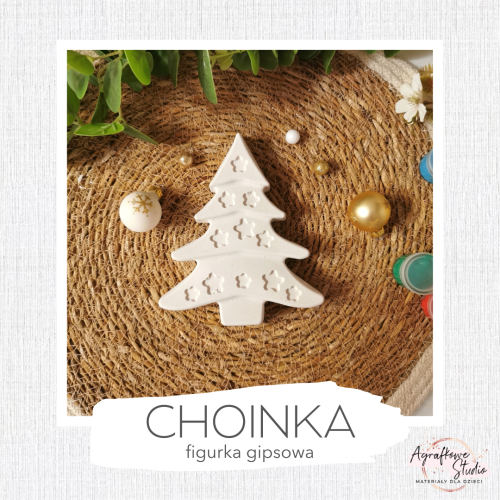 Figurka gipsowa - choinka